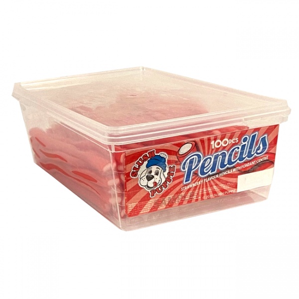 Strawberry Slush Puppie Candy Pencils Rose Confectionery 12g (Pack of 100)